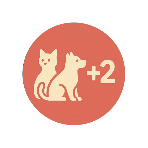 Accept animale suplimentare (ex. 2+ câini/pisici de la același stăpân)